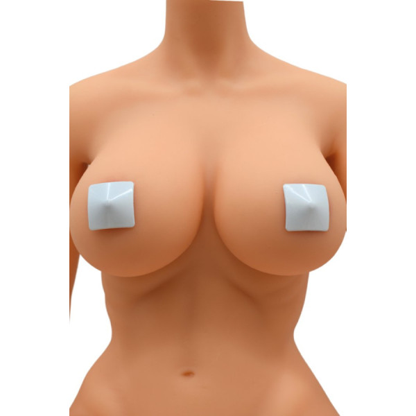 Nipple Métal blanc Cache tétons carré 